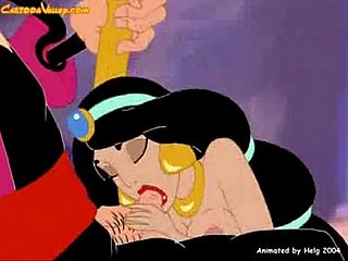 Arabian Night after night - Princess Jasmine fucked unconnected with rejected trifle with