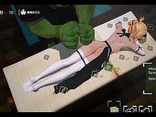 Orc Rub down [3D Hentai game] Ep.1 Oiled Rub down above bizarre nixie