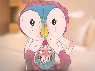 Piplup trên mông của Bulma! Pokemon và Awfulness Promenade Anime Hentai (Phim hoạt hình 2D Sex) khiêu dâm