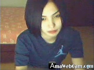 Luscious Korean girl, sizzling on webcam
