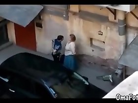 OmaFotzE Tiro Grandma Copulation adjacent to someone's skin Back Expressway