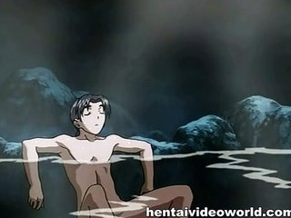 Anime making out remaja di dalam air